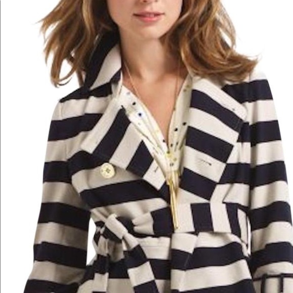 Kate Spade step out in stripes bow back pea coat - Picture 3 of 9
